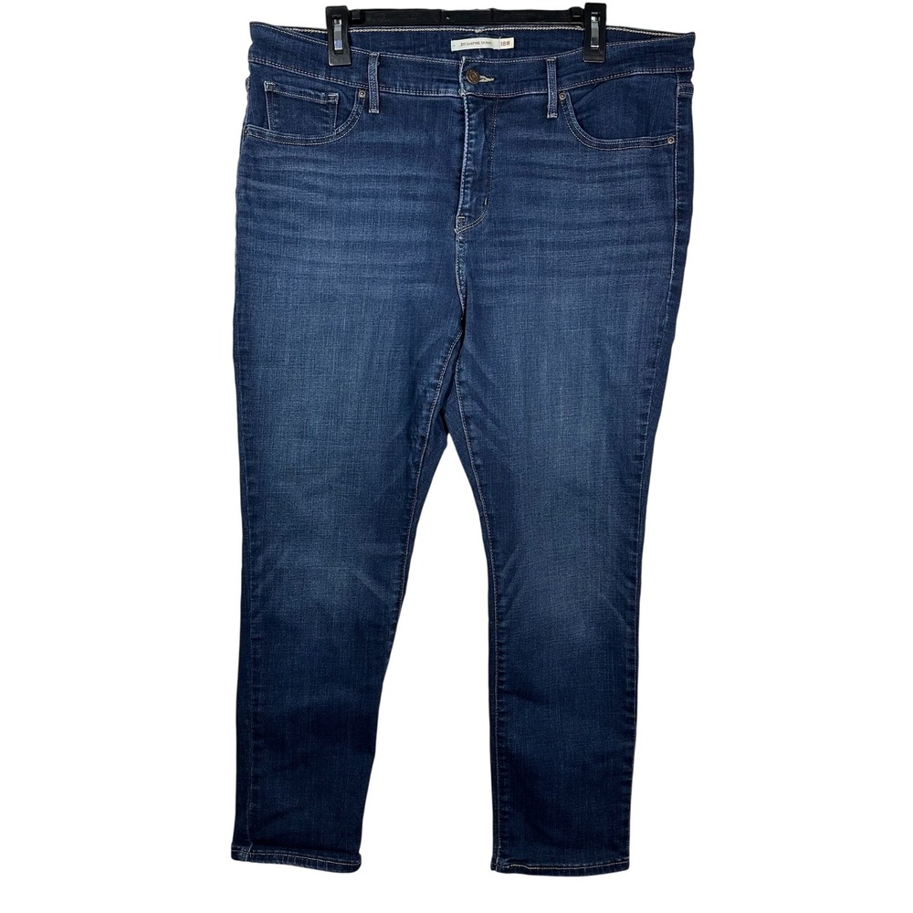 Levis 311 Shaping Skinny Jeans Womens 18W Dark Wash Blue Mid Rise Stretch 8195